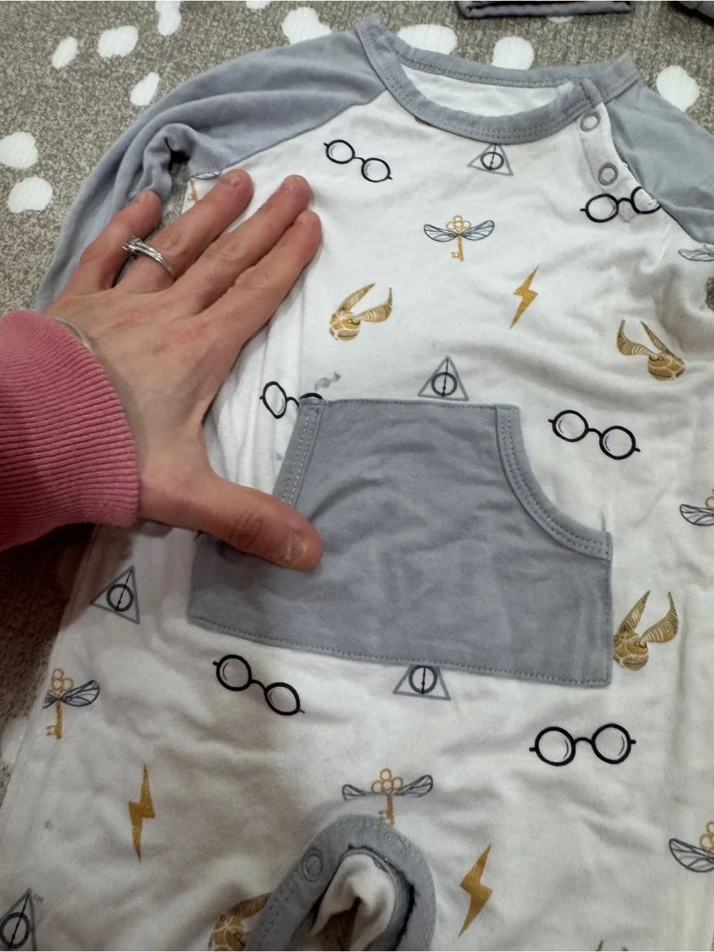 Lot of 5 Bamboo harry potter coverall romper onesie zippy playsuit neutral baby